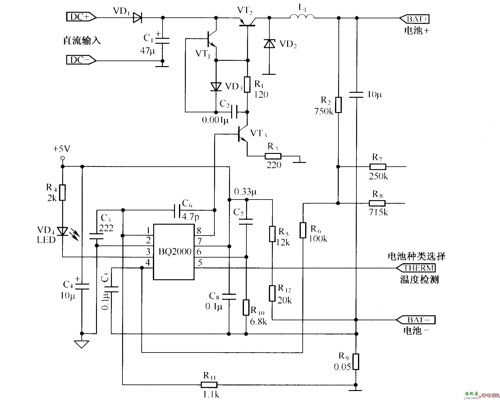 BQ2000构成的充电器电路  第1张