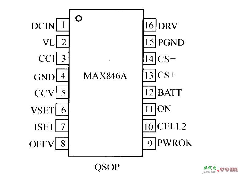 MAX846A的引脚排列图  第1张