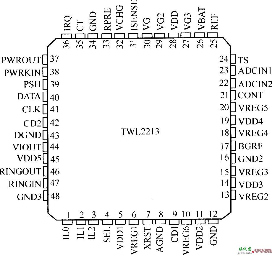 TWL2213引脚排列图  第1张