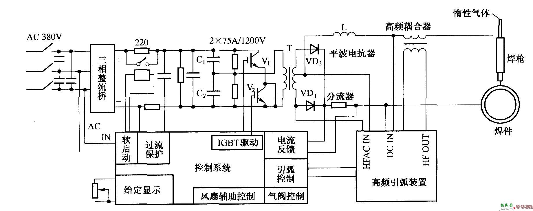 逆变器为半桥式的开关电路图  第1张