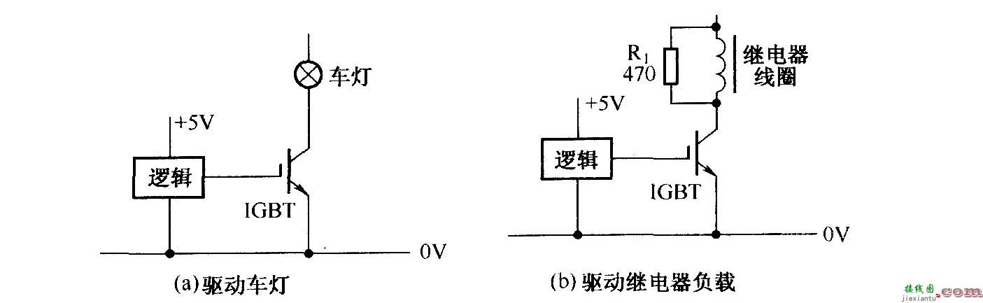 驱动车灯和继电器负载的简化电路图  第1张