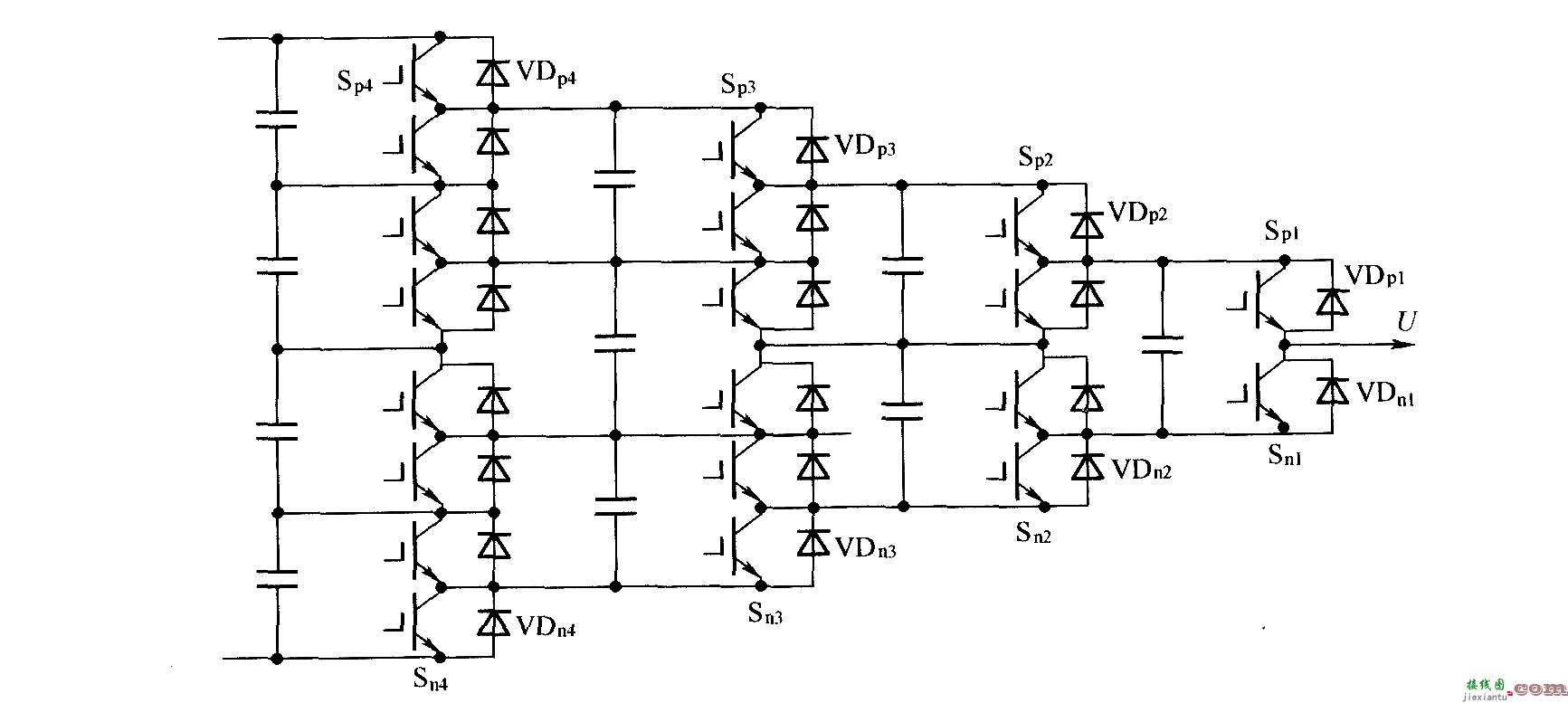 电容电压自平衡式5电平单相变换电路  第1张