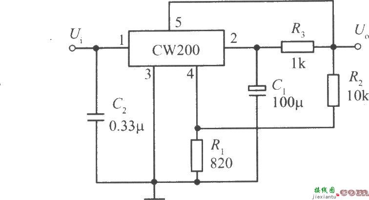 CW200构成的慢启动集成稳压电源  第1张