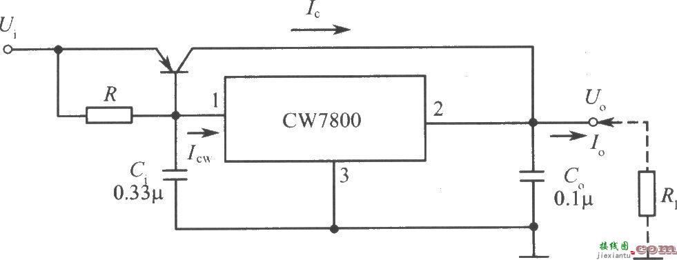 CW7800构成的大电流输出集成稳压电源电路之一  第1张