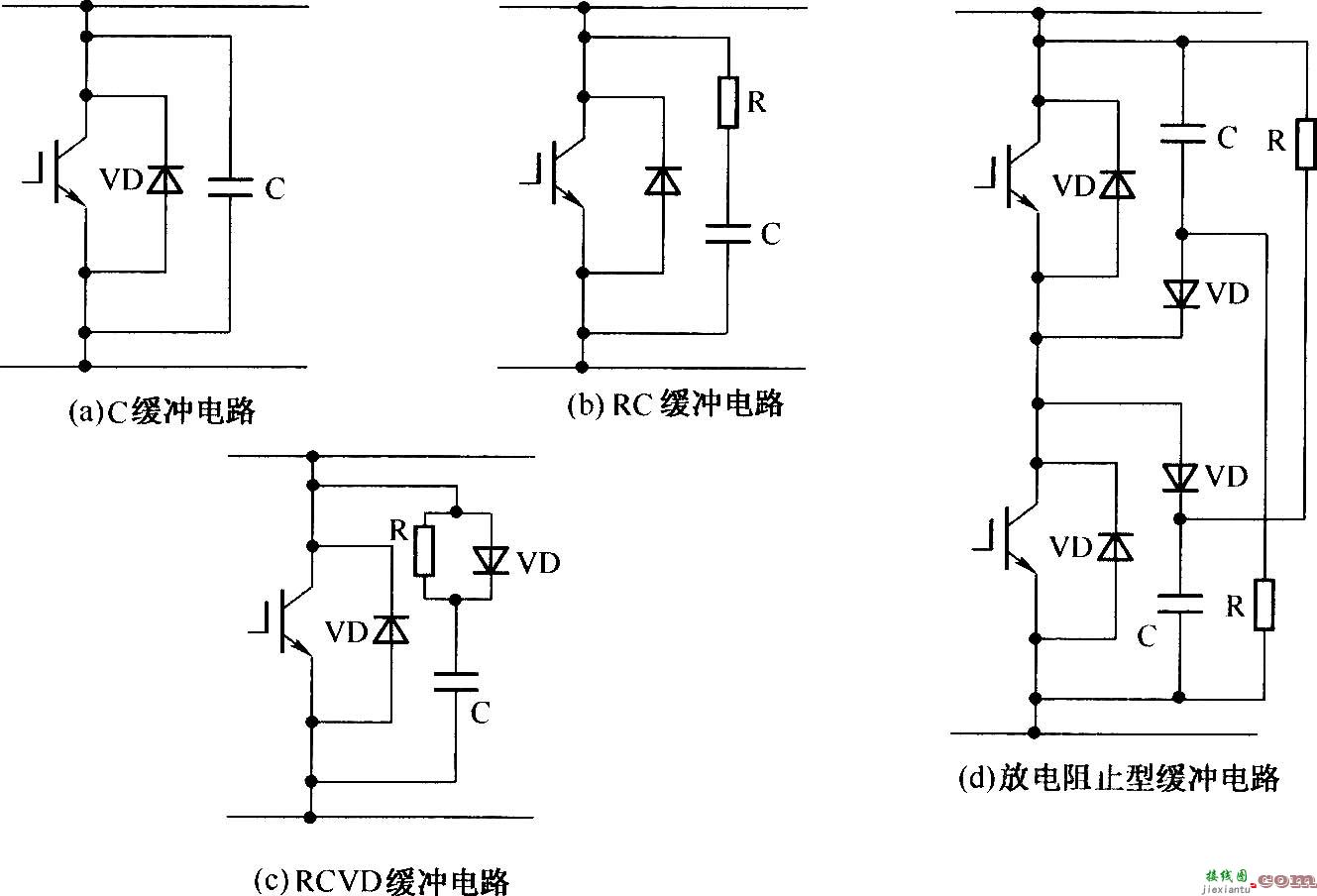 IGBT开关过程中的过电压缓冲保护电路  第1张