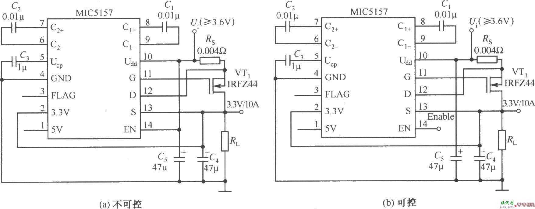 MIC5157构成的输出3.3V／10A的线性稳压器电路  第1张