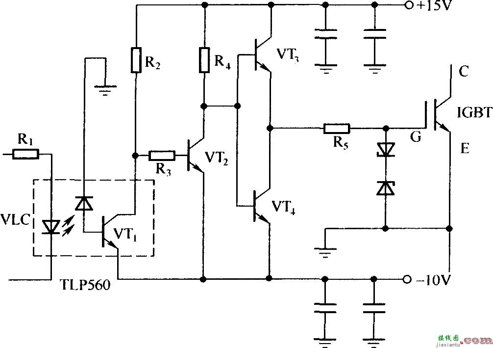 由分立元件构成的lGBT驱动电路  第1张