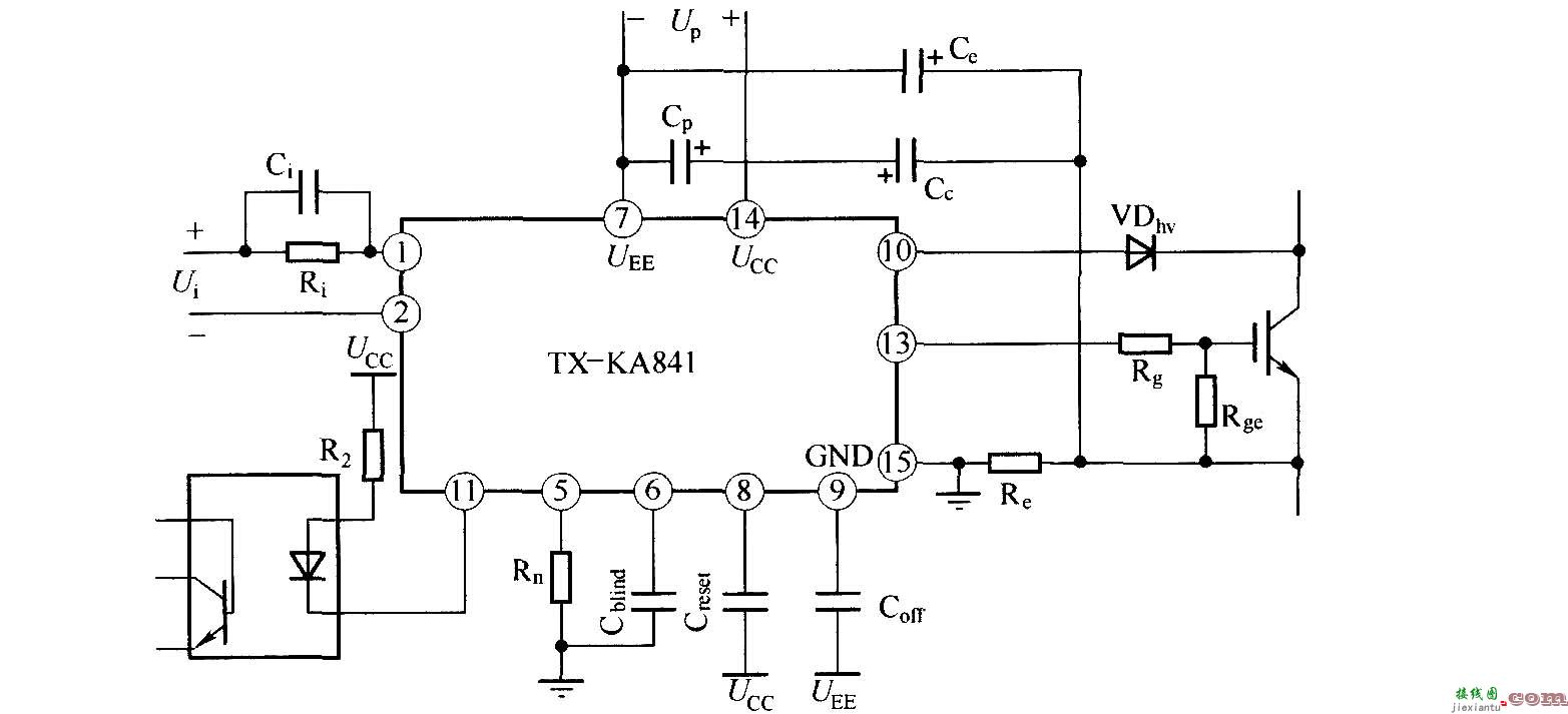 TX-KA841 IGBT驱动器的应用连接图  第1张