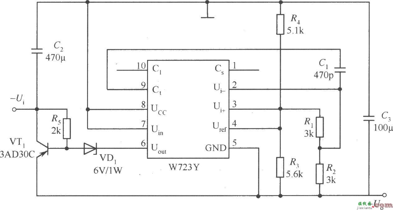 W723构成的输出负电压的应用电路  第1张