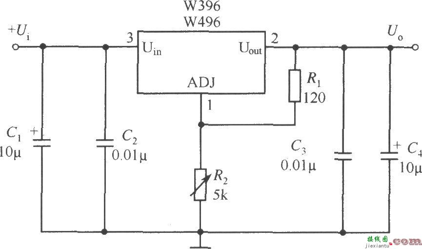 W396／W496组成的输出电压可调的应用电路  第1张