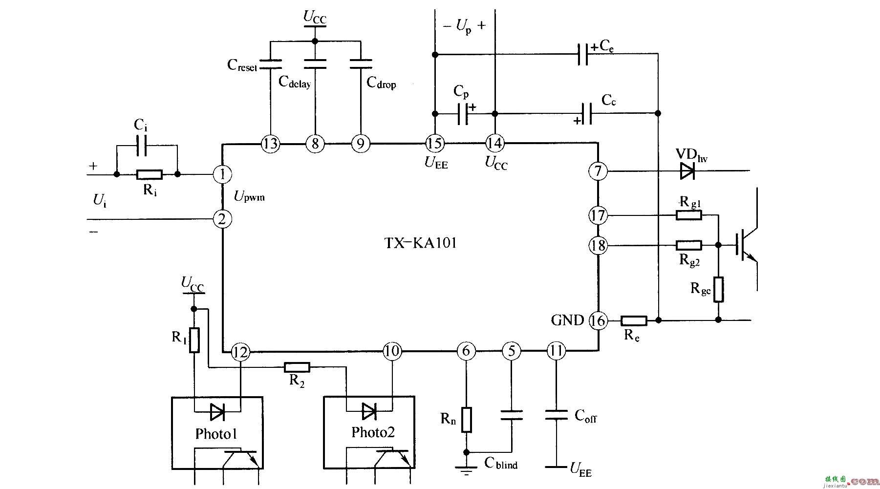 TX-KAl01(IGBT驱动器)的应用接线图  第1张