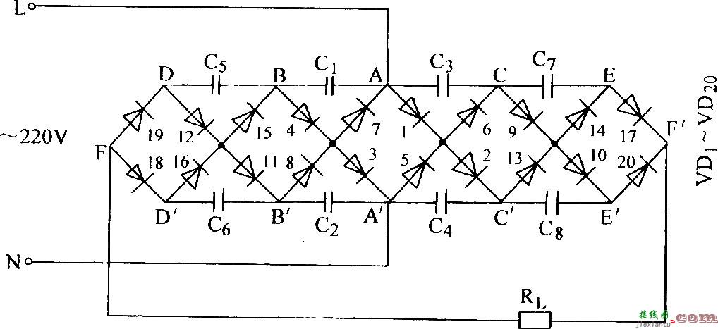 五桥串桥高压整流电路  第1张