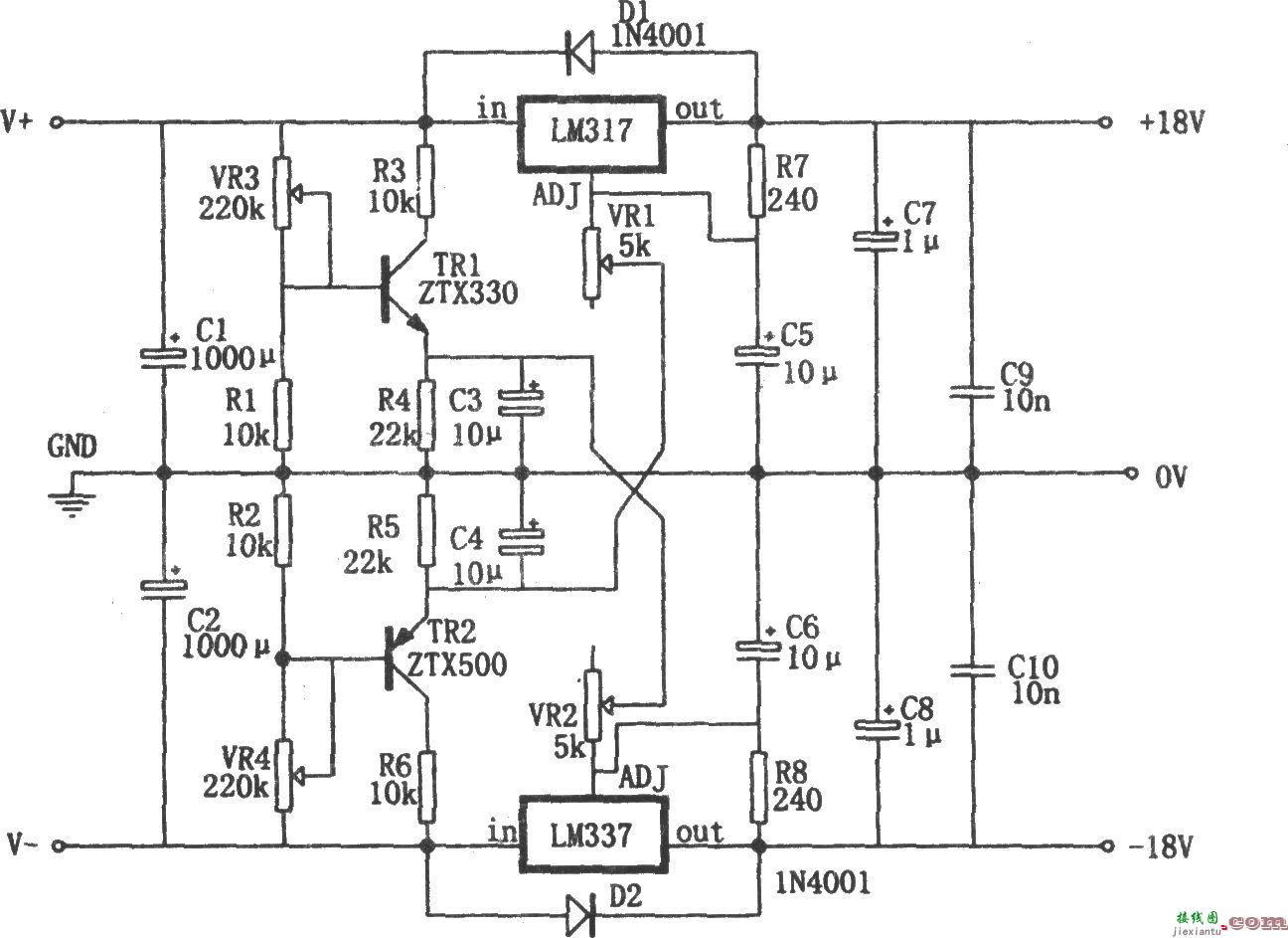 LM317构成的0～±30V、1.5A电源  第1张