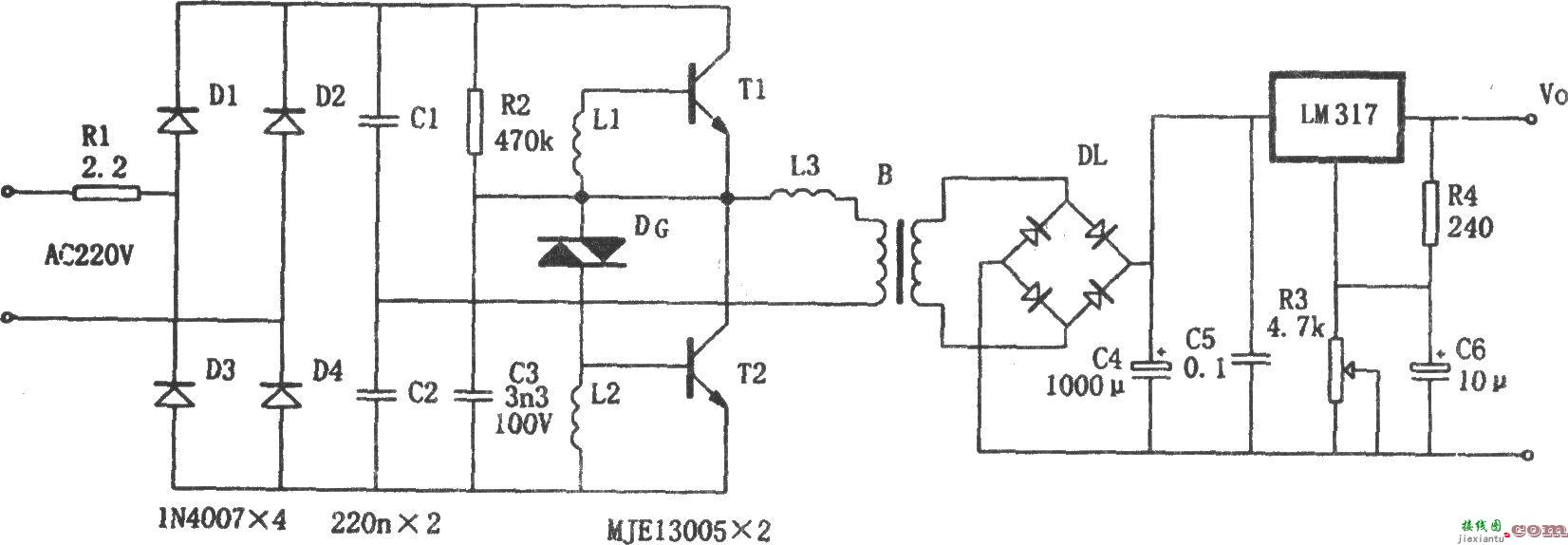 LM317构成的电子变压稳压电源  第1张