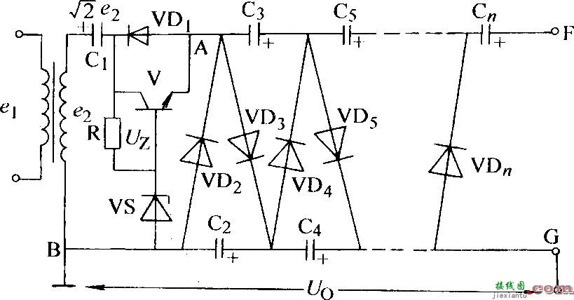 输出电压可调的稳压式多倍整流电路  第1张