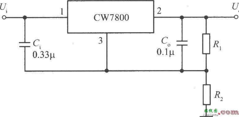 CW7800构成的集成稳压器的升压电路之一  第1张
