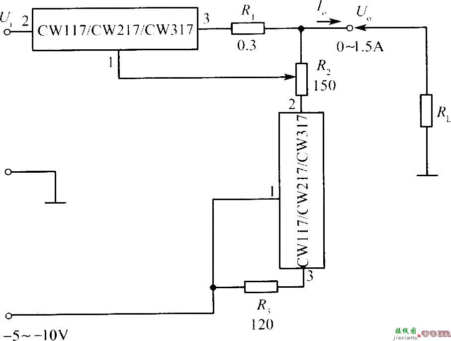 CW117／CW217／CW317构成的输出电流从零调起的恒流源电路  第1张