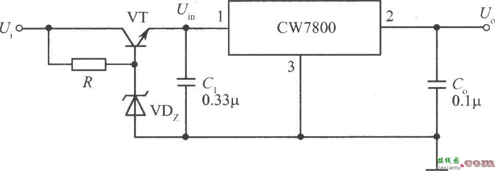 CW7800构成高输入电压的集成稳压电源电路之二  第1张