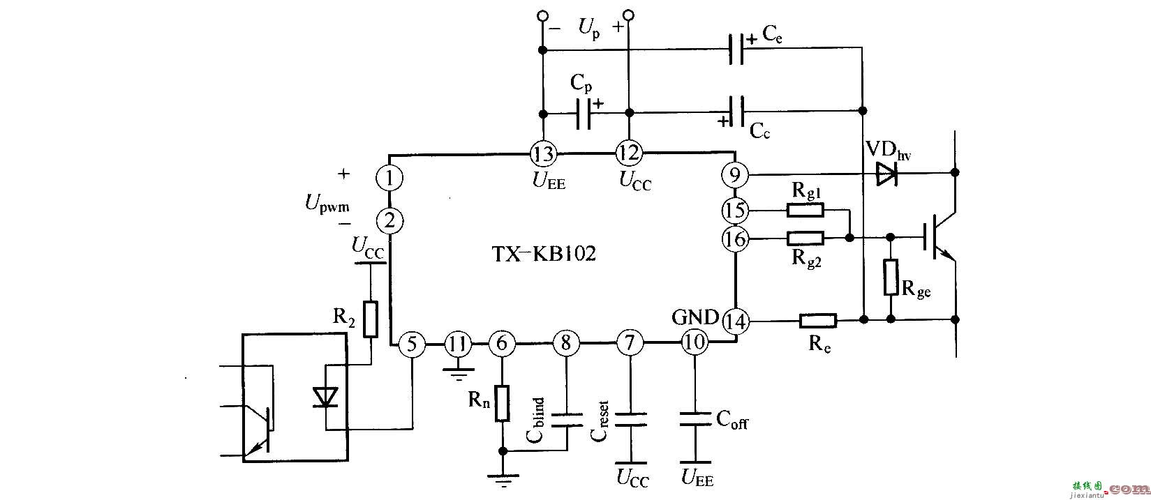 TX-KBl02的应用接线图  第1张