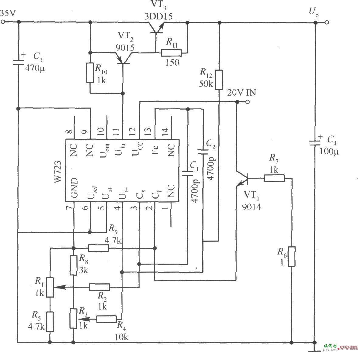 W723构成的输出电压和电流均可调的应用电路  第1张