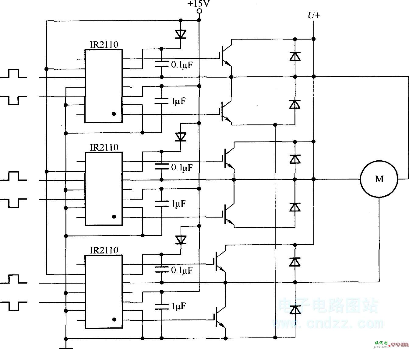 IR2110在三相桥式电机驱动电路中的应用  第1张