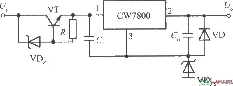 CW7800构成的高输入-高输出集成稳压电源电路之四  第1张