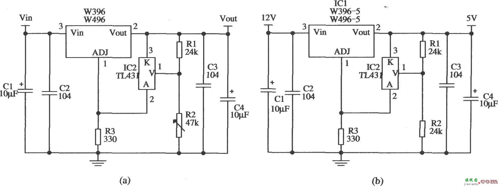 提高W396／W496输出稳定度的应用电路2  第1张