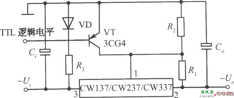 CW137／CW237／CW337构成的由TTL逻辑电平控制输出的集成稳压电源  第1张