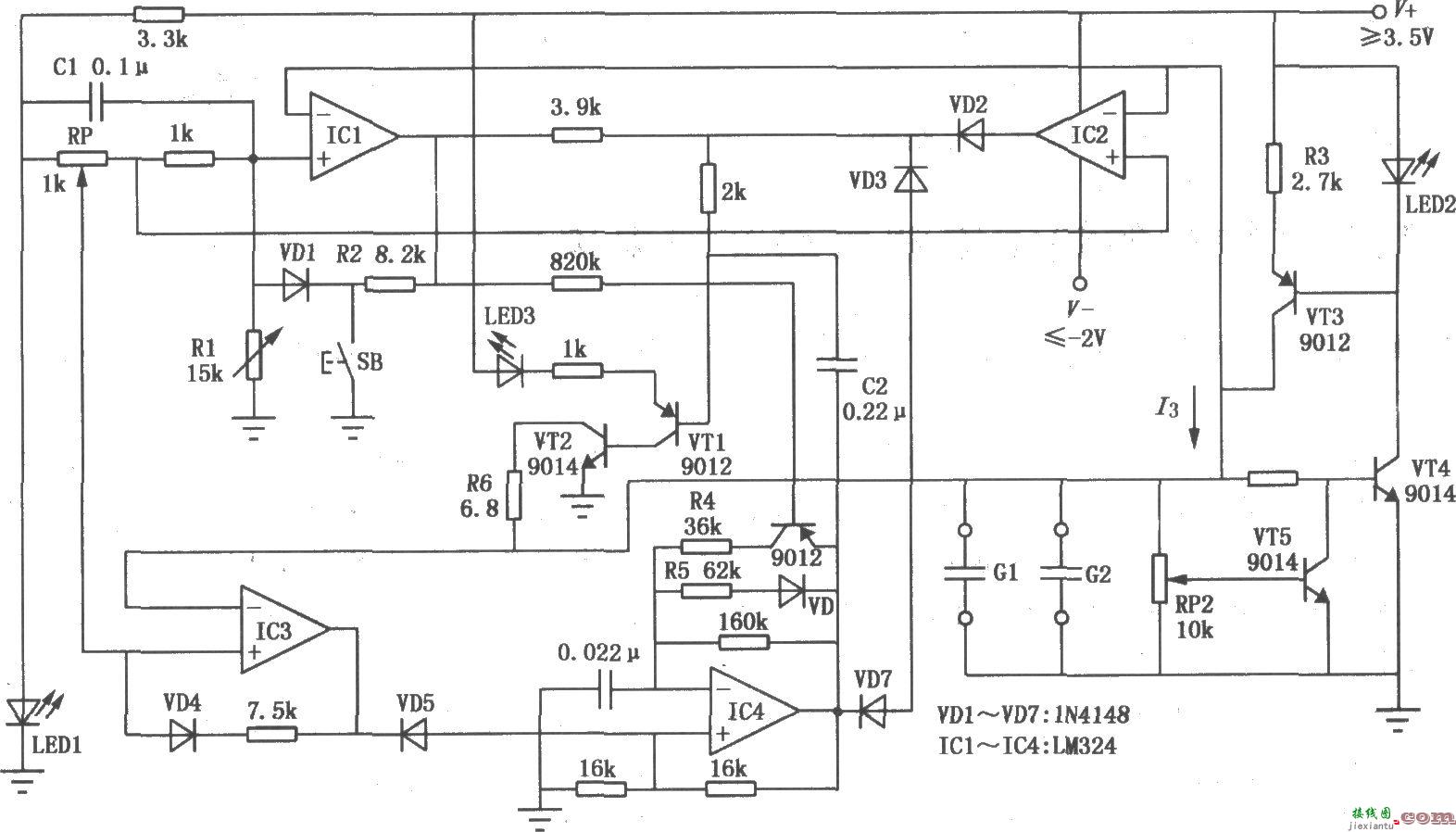 LM324构成的先放后充功能的镉镍电池充电器  第1张