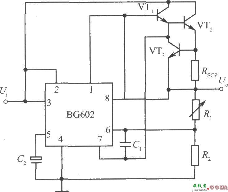 采用复合晶体管来扩展电流的BG602集成稳压电源  第1张