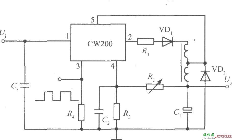 CW200组成的他激开关式集成稳压电源  第1张