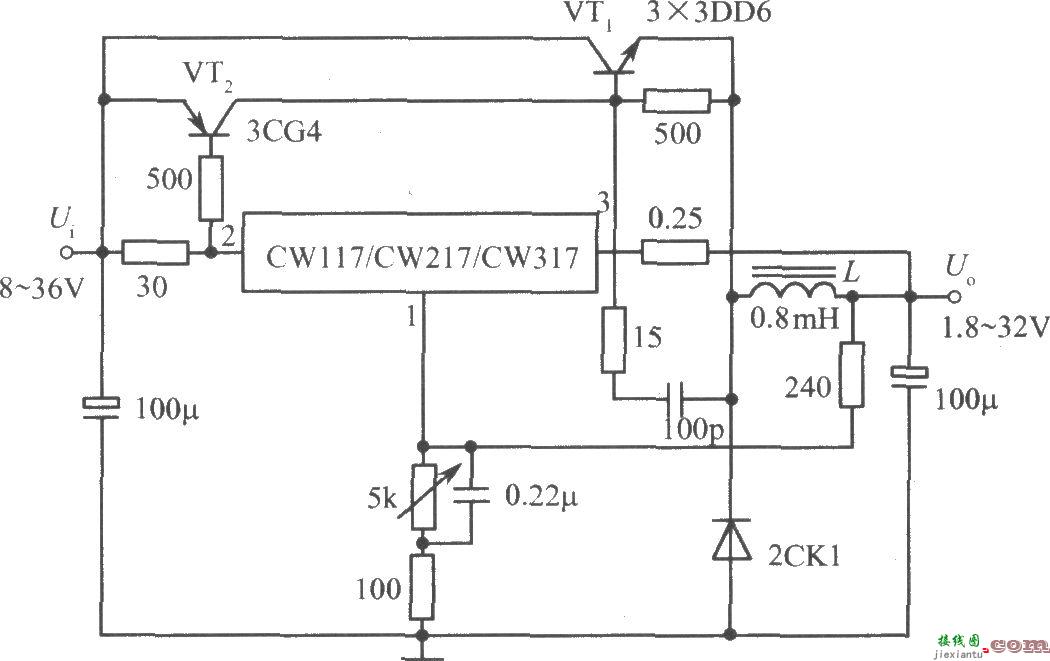 CW117／CW217／CW317构成输出电流为4A的开关式集成稳压电源  第1张