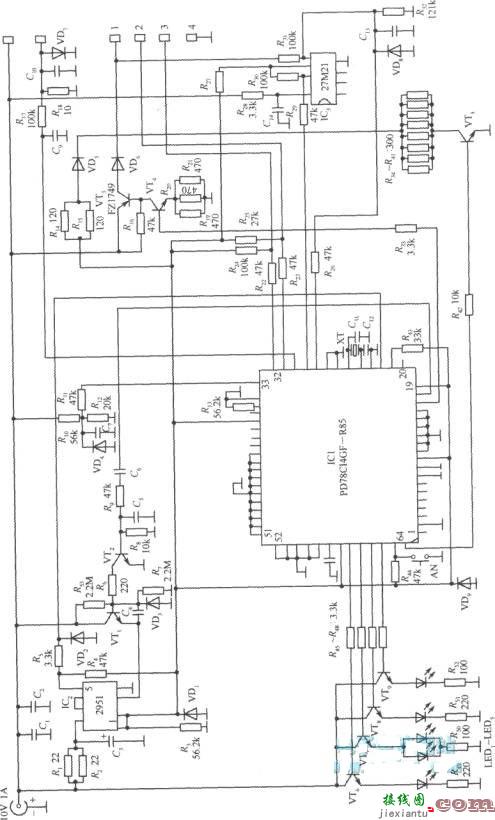 诺基亚232型手机充电器电路图  第1张