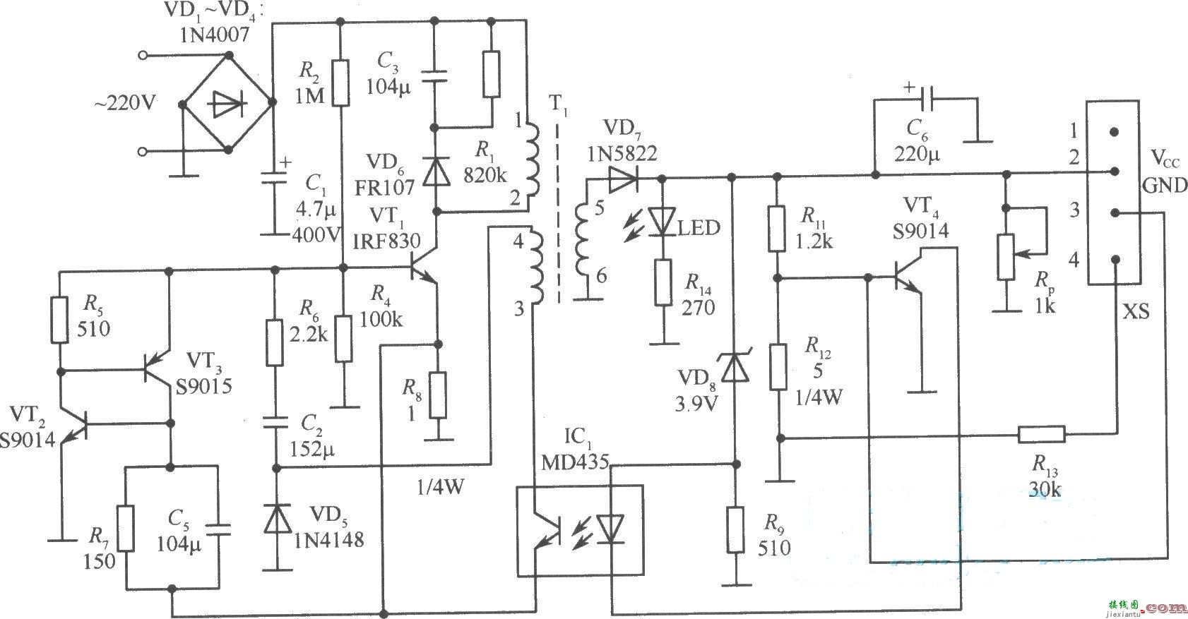 SPN4096A充电器电路图  第1张