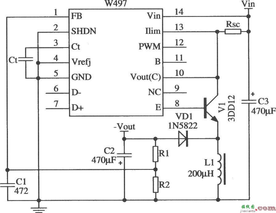 由W497构成的输出极性相反的扩流应用电路  第1张