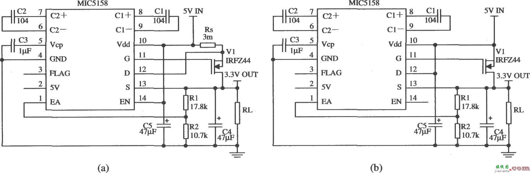 由MIC5158构成的外围电路简单的5V输入、3.3V／10A输出的线性稳压  第1张