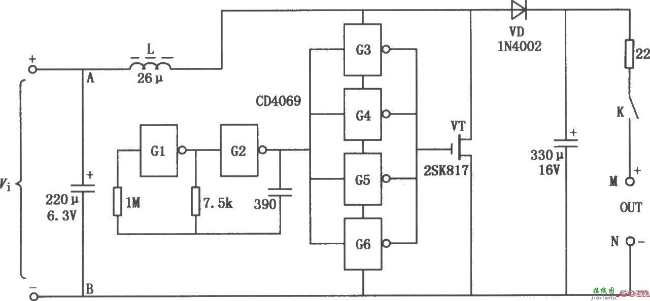 CD4069构成的太阳能充电器  第1张