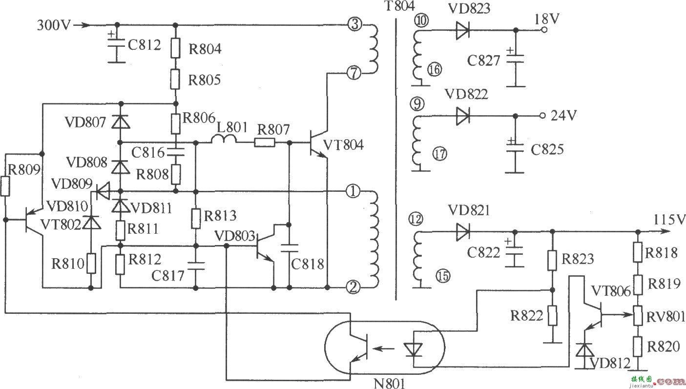 彩电开关稳压电源中的部分电路  第1张