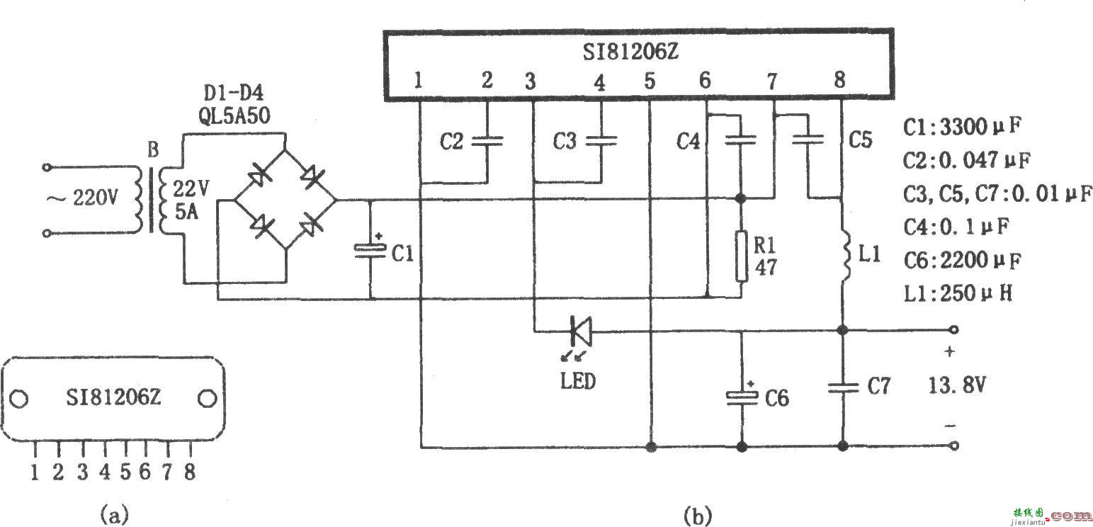 采用SI81206Z模块的13.8V开关稳压电源  第1张