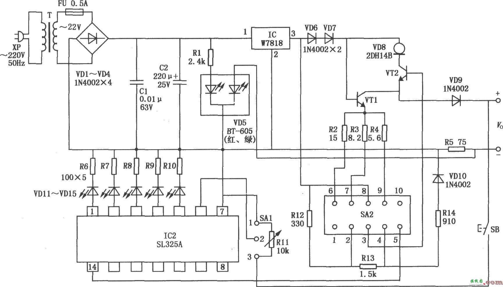 LS325A构成的便携式多功能充电电路  第1张