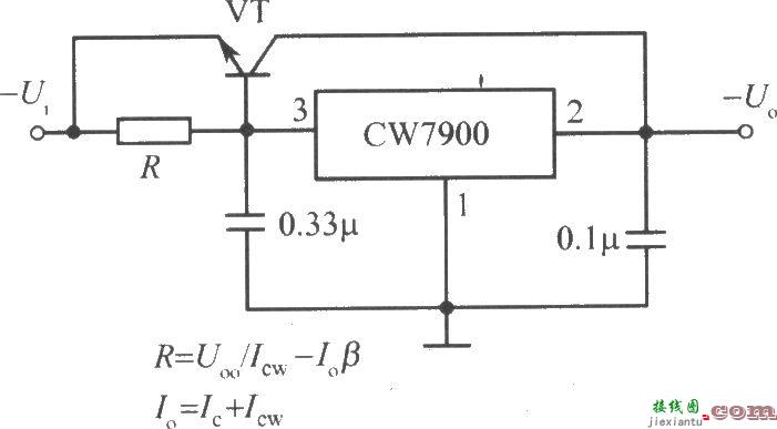 CW7900构成的大电流输出的集成稳压电源电路  第1张