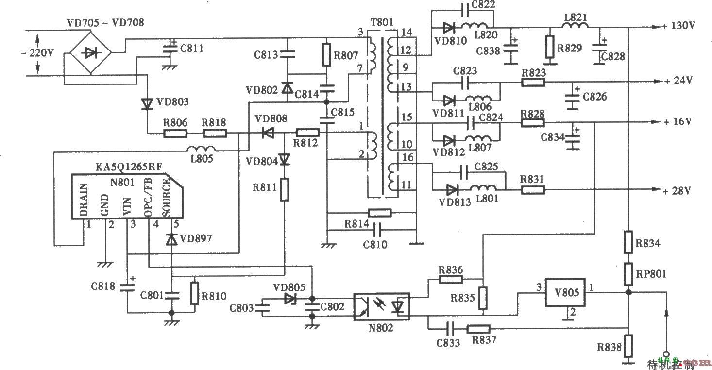 海信TC29118型彩电开关电源(KASQl265RF) 电路  第1张