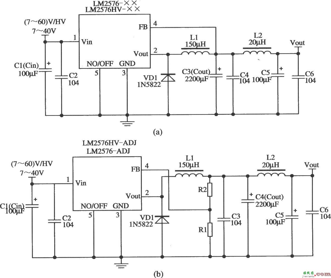 LM2576构成的低噪声稳压器电路  第1张