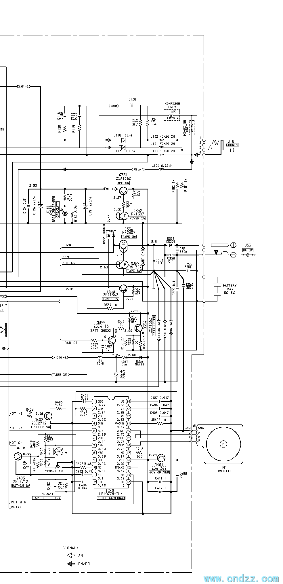 爱华随身听hs-rx108电路图纸  第4张