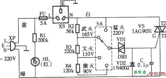 新美牌VL-95Q型电饭锅煲粥器电路  第1张