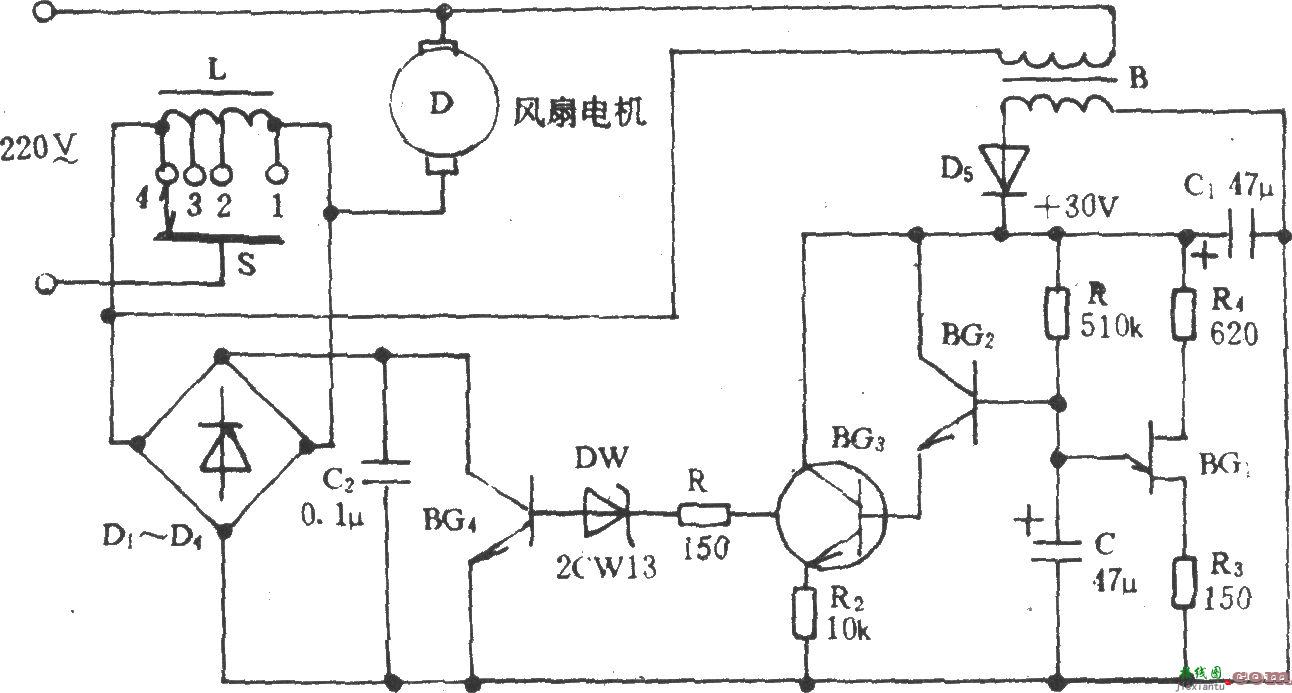 电风扇模拟自然风电路(十七)  第1张