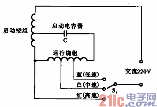 双绕组抽头调速电动机  第1张