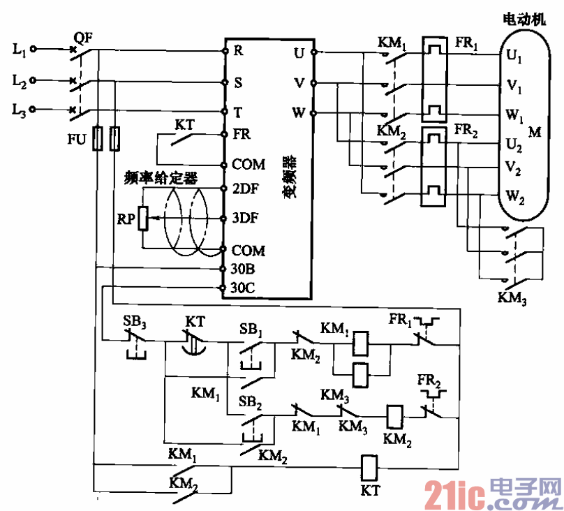 变极电动机变频器控制电路  第1张