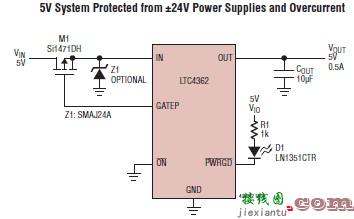 LTC4362过压保护过流保护电路  第1张
