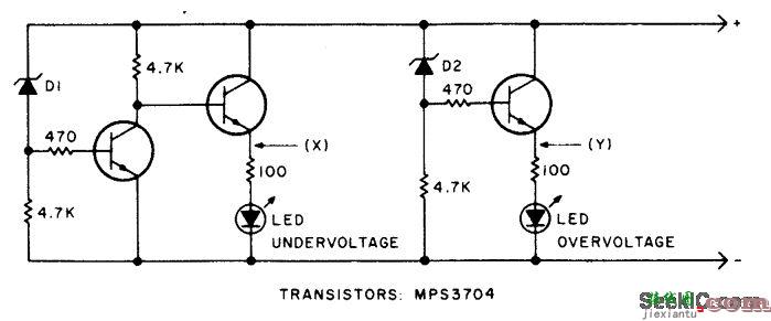 低压/过压指示器电路  第1张